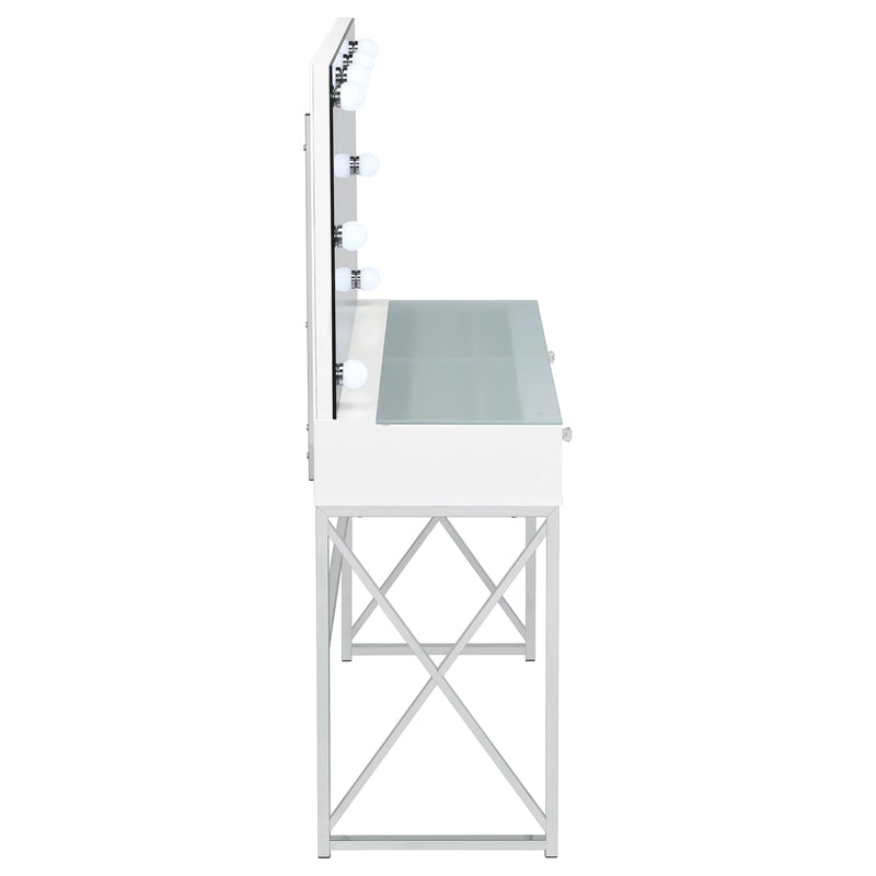 Eliza Makeup Vanity Table with LED Mirror and Stool