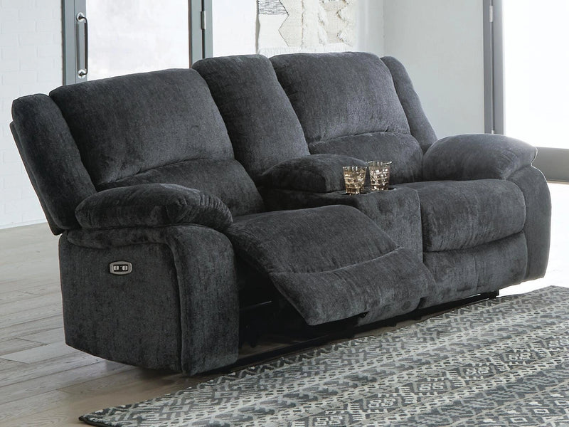 Draycoll Power Reclining Loveseat with Console