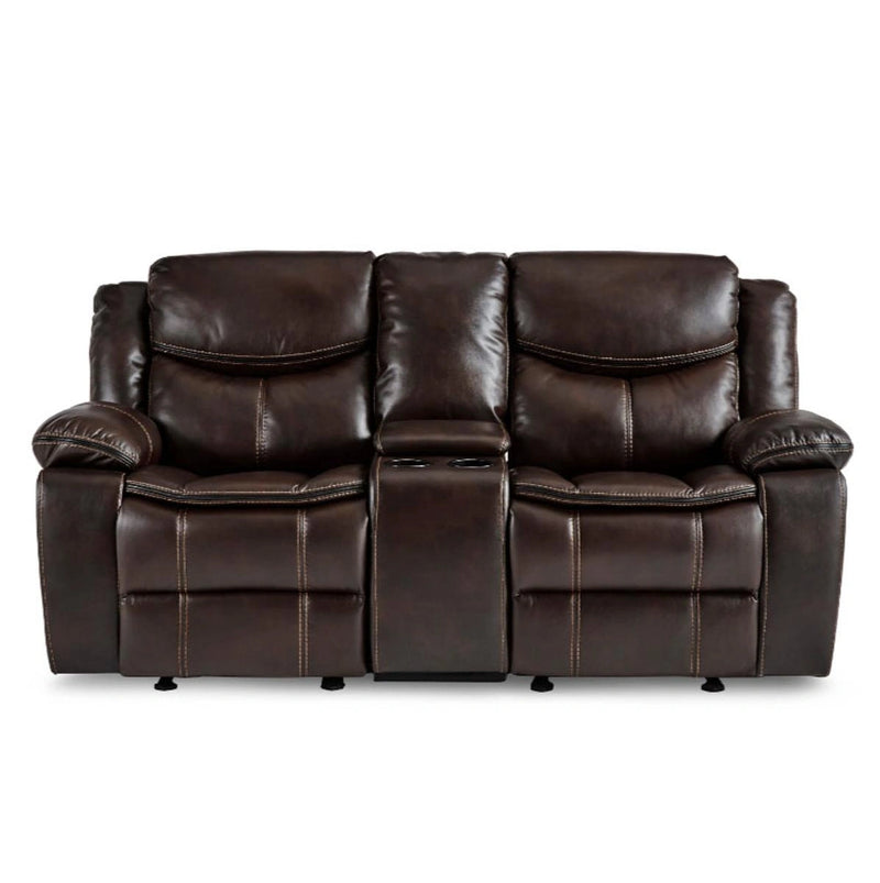Bastrop Double Glider Reclining Loveseat in Brown 8230BRW-2