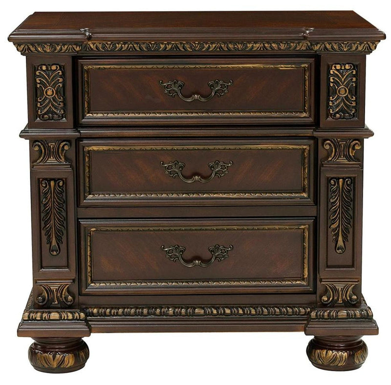 Catalonia 3 Drawer Nightstand in Cherry 1824-4