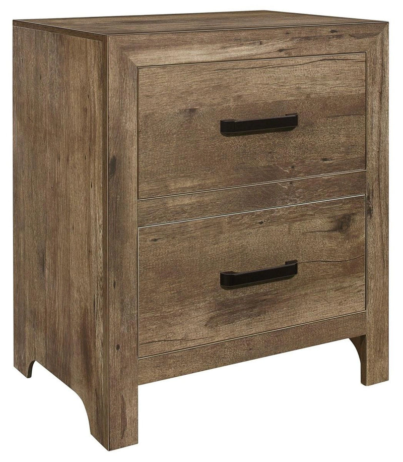 Mandan 2 Drawer Nightstand in Weathered Pine 1910-4
