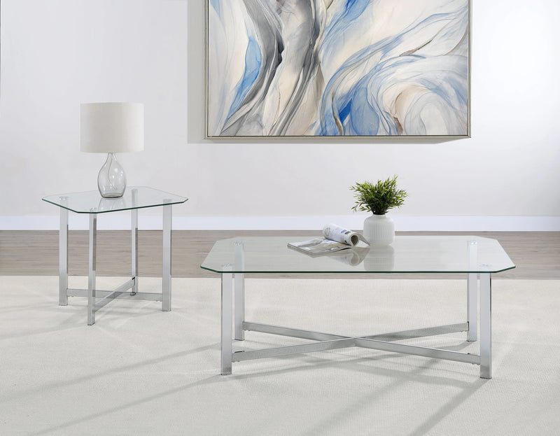 Cronin Glass Top Coffee Table Set