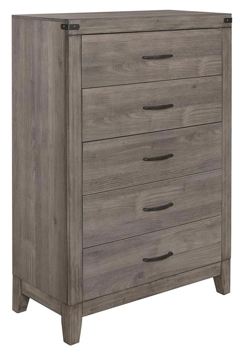 Woodrow 5 Drawer Chest in Gray 2042-9