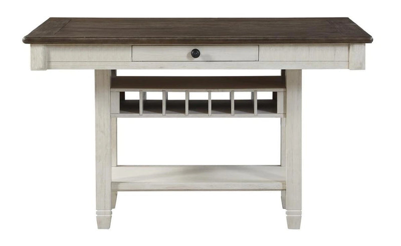 Granby Counter Height Dining Table in White & Brown 5627NW-36*