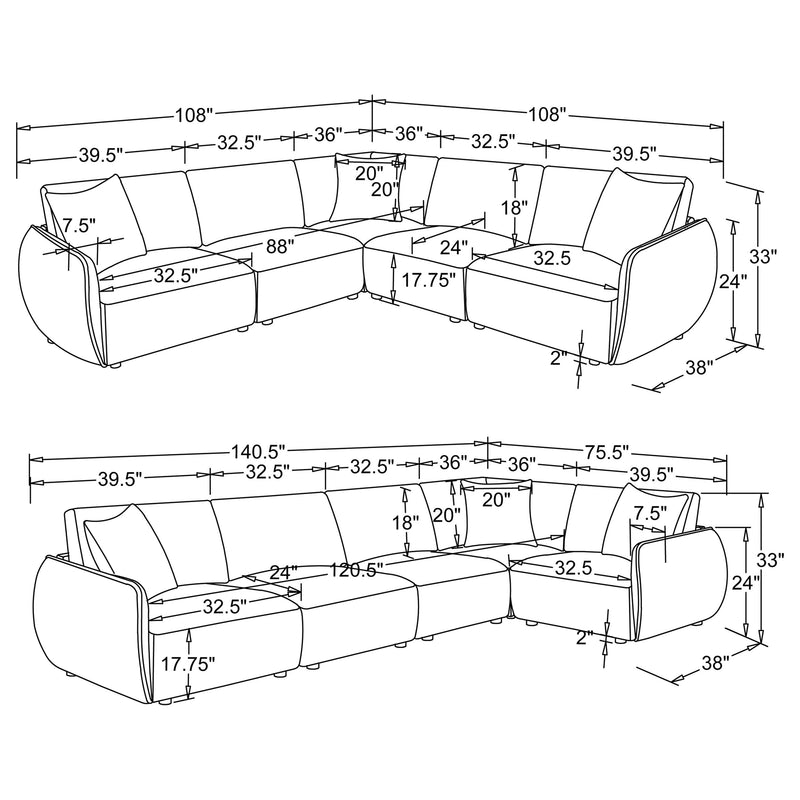Elysia Upholstered Modular Sectional