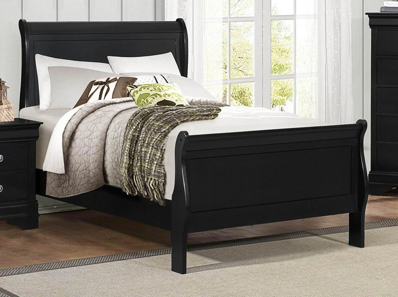 Mayville Twin Sleigh Bed in Black 2147TBK-1