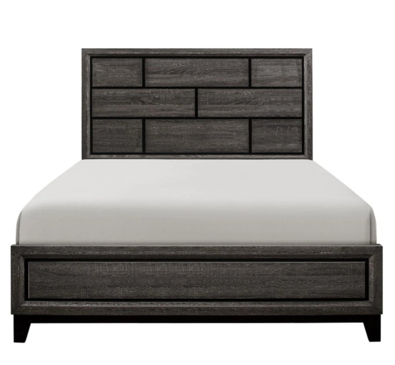 Davi King Panel Bed in Gray 1645K-1EK*