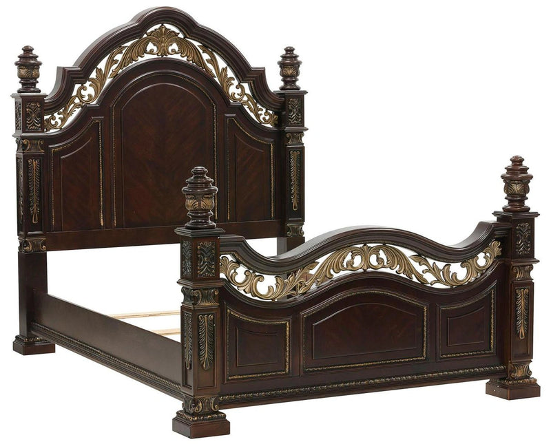 Catalonia Queen Poster Bed in Cherry 1824-1