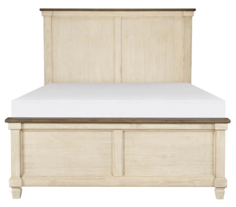 Weaver King Panel Bed in Antique White 1626K-1EK*