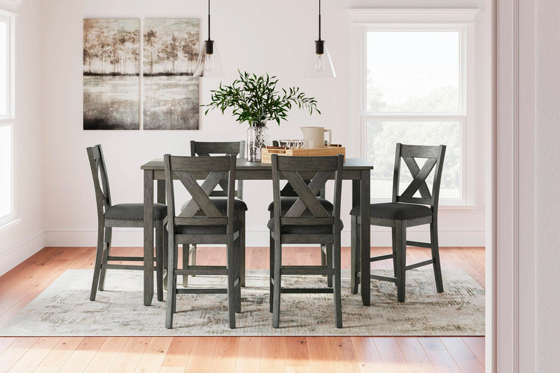 Caitbrook Counter Height Dining Table and Bar Stools (Set of 7)