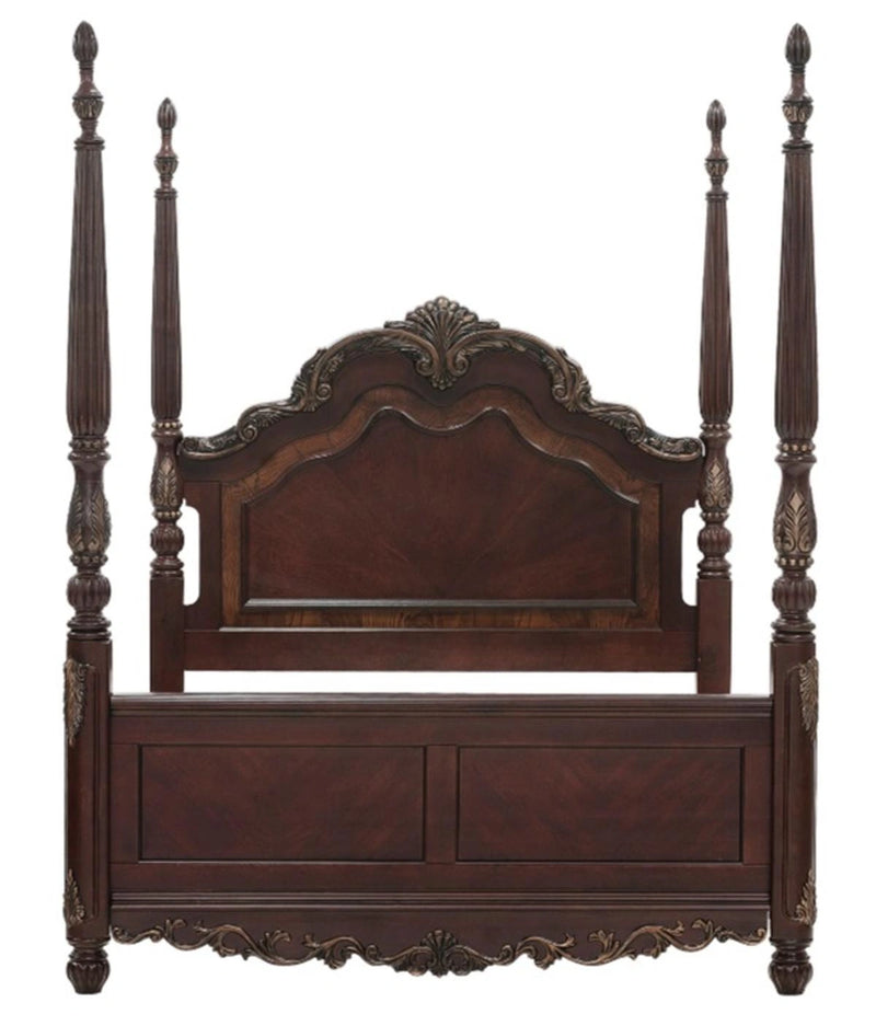 Deryn Park Queen Poster Bed in Cherry 2243-1*