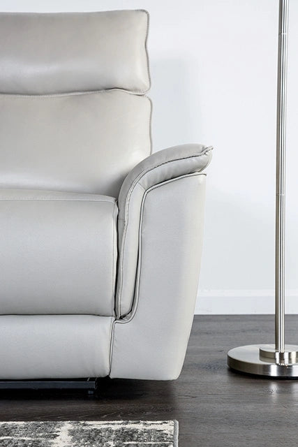 Bienne Loveseat Manual Recliner White & Black