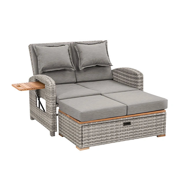 Bahia Tobago Reclining Chaise Lounge Brown & Gray