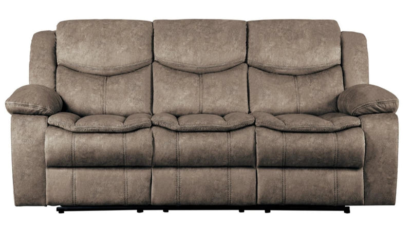 Bastrop Double Reclining Sofa in Brown 8230FBR-3
