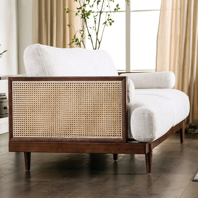 ALESUND Sofa, Beige/Light Oak, Natural & Brown