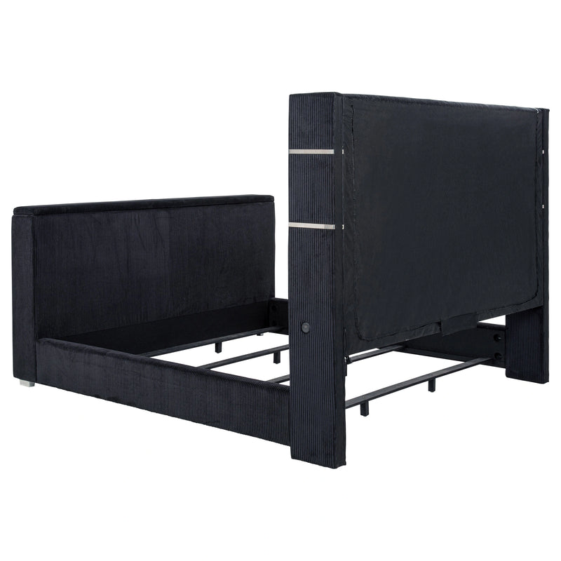 Tisdall Wingback TV Bed with Flame Visualizer