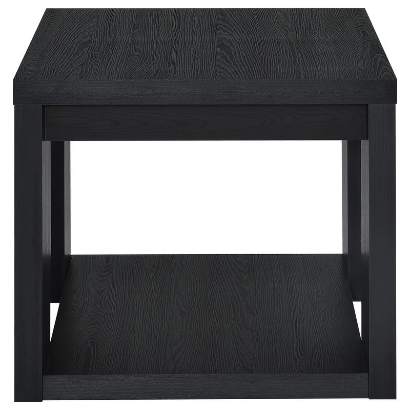Pavone Open-Shelf Coffee and End Table Set - Black 2-Piece Set