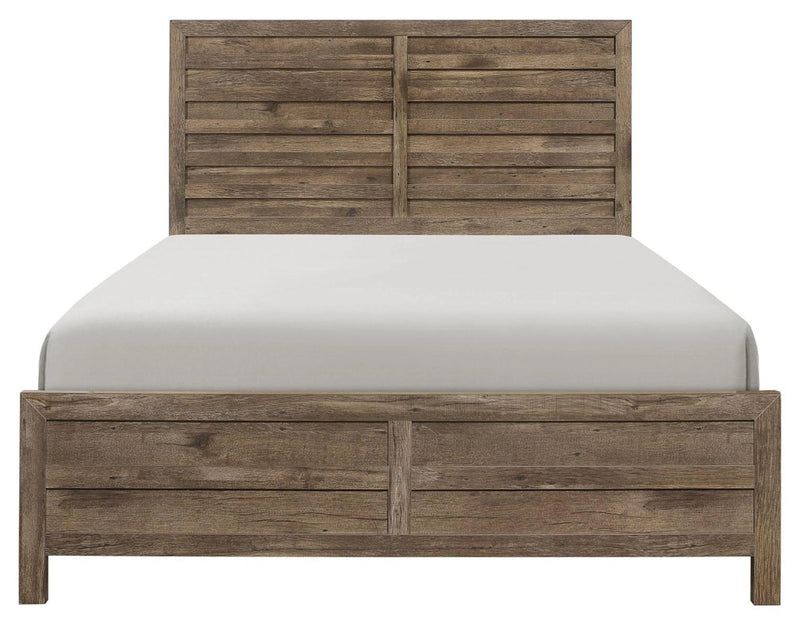 Mandan Queen Panel Bed in Weathered Pine 1910-1*