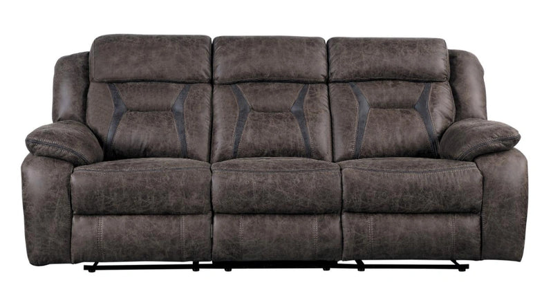 Madrona Double Reclining Sofa in Dark Brown 9989DB-3