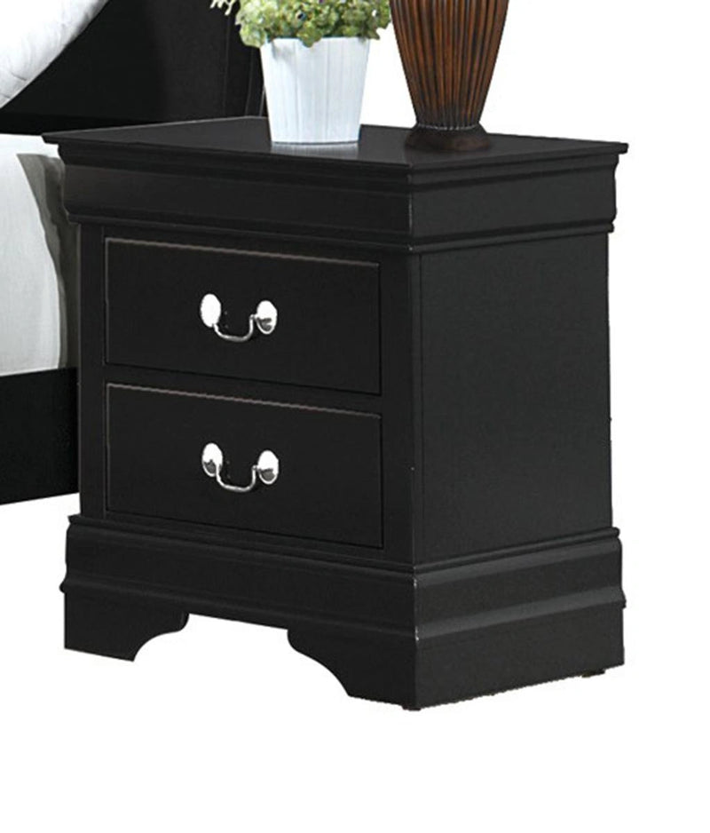 Mayville 2 Drawer Nightstand in Black 2147BK-4