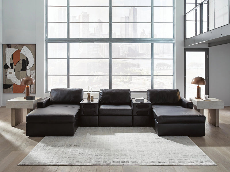 Modmax II Double Chaise Sectional with Audio Consoles