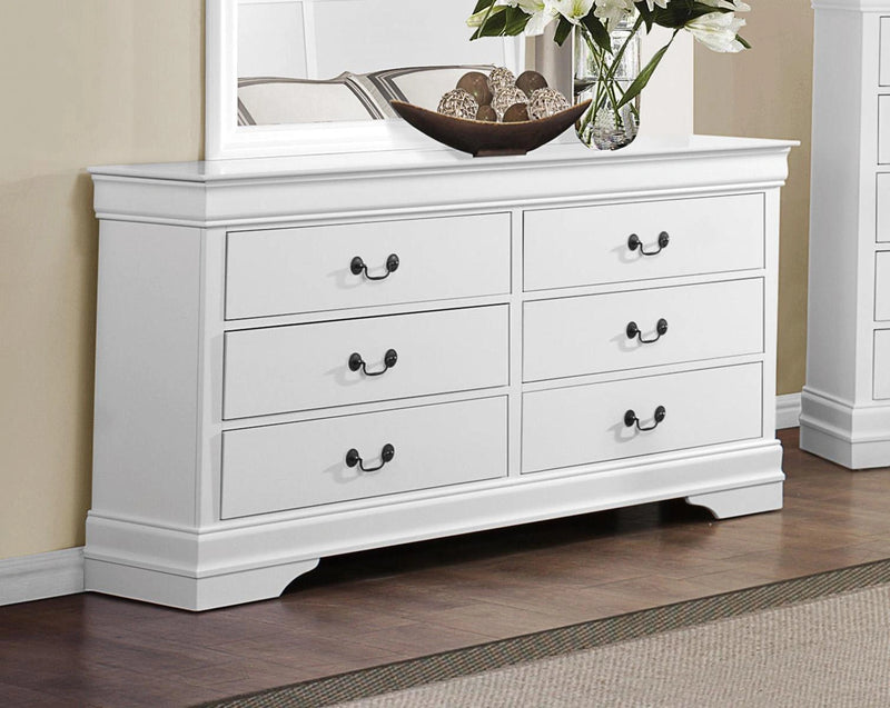 Mayville 6 Drawer Dresser in White 2147W-5