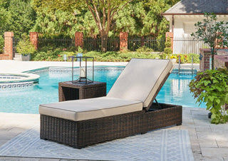 Coastline Bay Outdoor Chaise Lounge with Cushion image