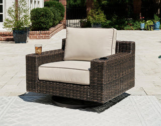 Coastline Bay Outdoor Swivel Lounge with Cushion image