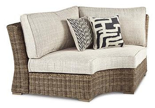 Beachcroft Outdoor Curved Corner Chair with Cushion image