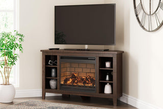 Camiburg Corner TV Stand with Electric Fireplace image