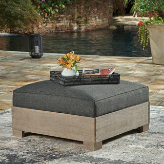 Citrine Park Outdoor Ottoman with Cushion image