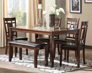 Bennox Dining Table and Chairs with Bench (Set of 6) image