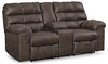 Derwin Reclining Loveseat with Console