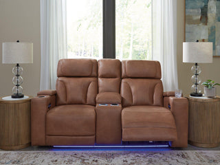Clean-Slate Power Reclining Loveseat with Console image