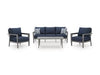 Gali Outdoor Sofa/Chairs/Table Set (Set of 4)