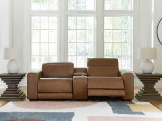 Magic Man Power Reclining Sectional Loveseat with Console image