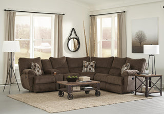 Catnapper Elliott 2pc Lay Flat Reclining Sectional in Chocolate image