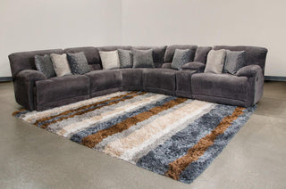 Catnapper Furniture Burbank 6pc Power Reclining Sectional in Smoke image