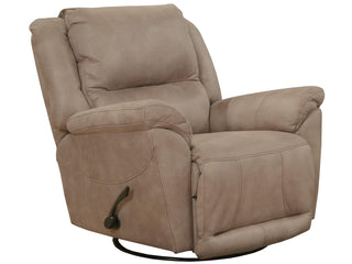 Catnapper Furniture Cole Chaise Swivel Glider Recliner in Camel image