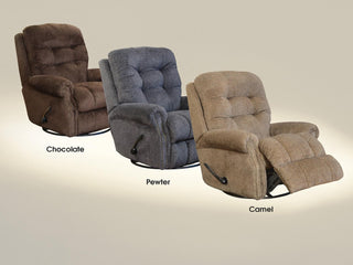 Catnapper Furniture Norwood Swivel Glider Recliner in Pewter image