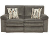 Catnapper Furniture Tosh Power Reclining Loveseat in Pewter/CafÃ© image