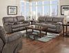 Catnapper Furniture Trent Power Reclining Console Loveseat w/ Storage & Cupholders in Charcoal