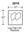 Catnapper McPherson Lay Flat LSF Recliner in Buff 2616 image