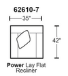 Catnapper McPherson Power Lay Flat Recliner in Buff 62610-7 image