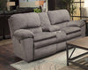 Catnapper Reyes Power Lay Flat Reclining Console Loveseat w/Storage & Cupholders in Graphite 62409