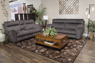 Catnapper Sedona Pwr Hdrst w/Lumbar Lay Flt Rcl Cnsl Loveseat w/Stg & Cphldrs in Smoke 762229 image