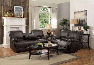 Homelegance Furniture Cassville Double Reclining Loveseat in Dark Brown 8403-2 image