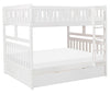 Homelegance Galen Full/Full Bunk Bed w/ Twin Trundle in White B2053FFW-1*R