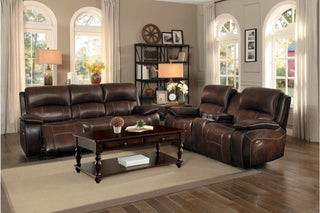 Homelegance Furniture Mahala Double Reclining Sofa in Brown 8200BRW-3 image