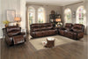 Homelegance Furniture Mahala Double Reclining Sofa in Brown 8200BRW-3